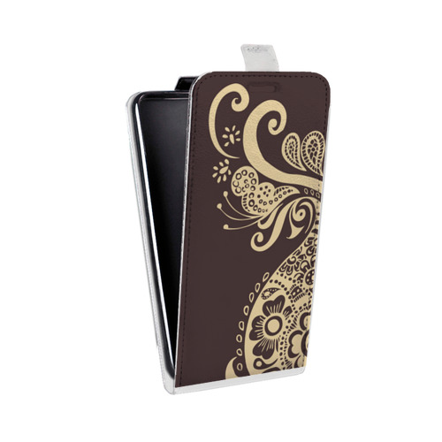 Дизайнерский вертикальный чехол-книжка для HTC Desire 601 Искусная хна