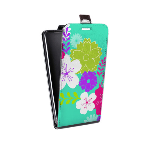 Дизайнерский вертикальный чехол-книжка для Alcatel One Touch POP 3 5 Цветы кимоно