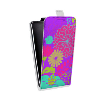 Дизайнерский вертикальный чехол-книжка для Samsung Galaxy Ace 3 Цветы кимоно (на заказ)