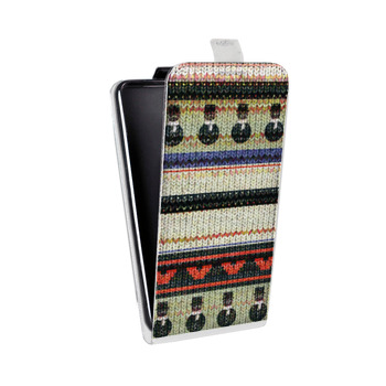 Дизайнерский вертикальный чехол-книжка для Samsung Galaxy S8 Plus Текстура свитера (на заказ)