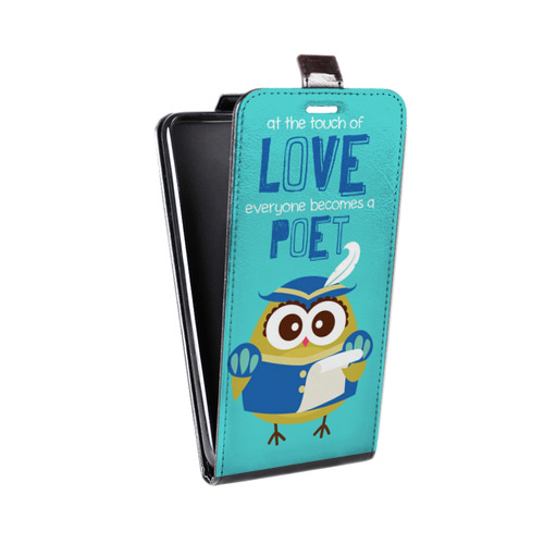 Дизайнерский вертикальный чехол-книжка для Samsung Galaxy Grand Маленькие совята