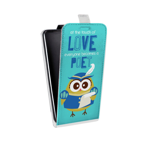 Дизайнерский вертикальный чехол-книжка для HTC Desire 601 Маленькие совята