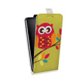 Дизайнерский вертикальный чехол-книжка для HTC Desire 601 Маленькие совята
