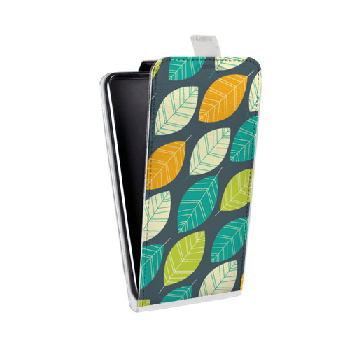 Дизайнерский вертикальный чехол-книжка для LG X Style Царство листьев