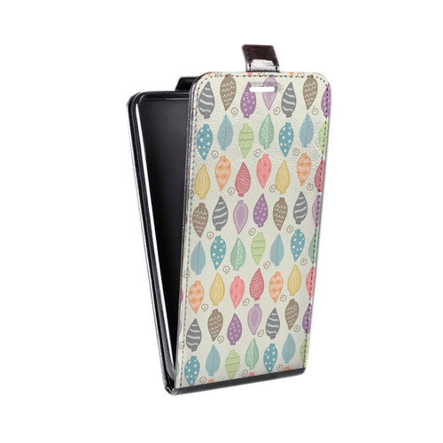 Дизайнерский вертикальный чехол-книжка для LG G7 Fit Пастельные листья