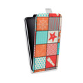 Дизайнерский вертикальный чехол-книжка для LG G7 Fit Морские жители