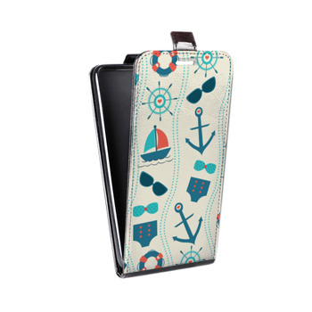 Дизайнерский вертикальный чехол-книжка для Alcatel One Touch Pop D5 Лето на море (на заказ)