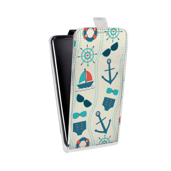 Дизайнерский вертикальный чехол-книжка для Samsung Galaxy S6 Edge Лето на море (на заказ)