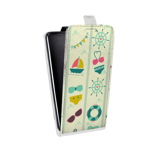 Дизайнерский вертикальный чехол-книжка для HTC Desire 601 Лето на море