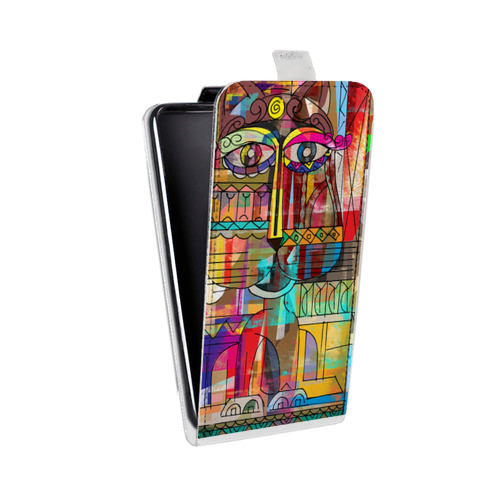 Дизайнерский вертикальный чехол-книжка для HTC Desire 601 Яркий модернизм