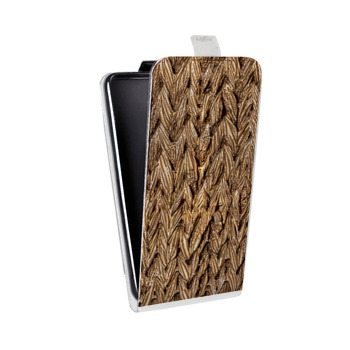 Дизайнерский вертикальный чехол-книжка для Huawei P10 Плетеные текстуры (на заказ)