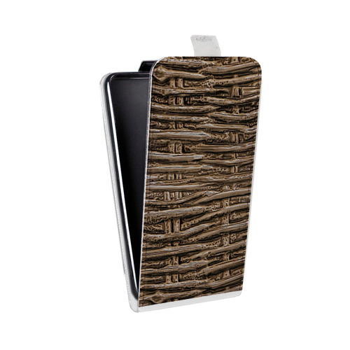 Дизайнерский вертикальный чехол-книжка для Iphone 12 Mini Плетеные текстуры