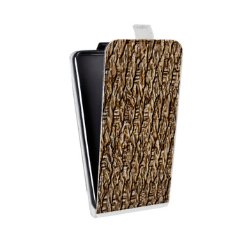 Дизайнерский вертикальный чехол-книжка для Huawei P Smart Плетеные текстуры (на заказ)