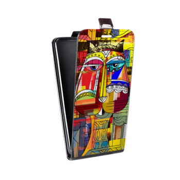Дизайнерский вертикальный чехол-книжка для Alcatel One Touch Pop D5 Яркий модернизм (на заказ)