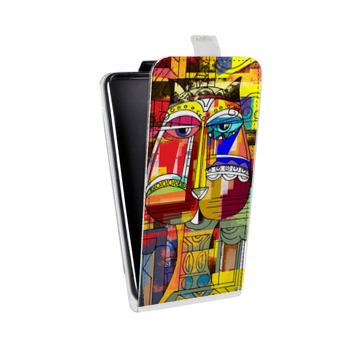 Дизайнерский вертикальный чехол-книжка для Samsung Galaxy S6 Edge Яркий модернизм (на заказ)