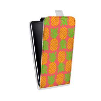 Дизайнерский вертикальный чехол-книжка для Sony Xperia Z3 Ананасовые узоры (на заказ)