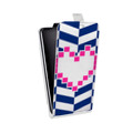Дизайнерский вертикальный чехол-книжка для Motorola Moto E7 Plus Пиксельные сердца