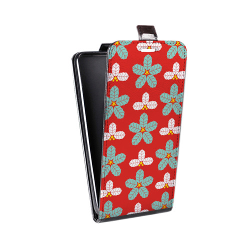 Дизайнерский вертикальный чехол-книжка для Iphone 12 Mini Ретро Рождество