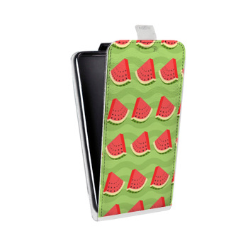 Дизайнерский вертикальный чехол-книжка для Samsung Galaxy S6 Edge Ломтики фруктов (на заказ)