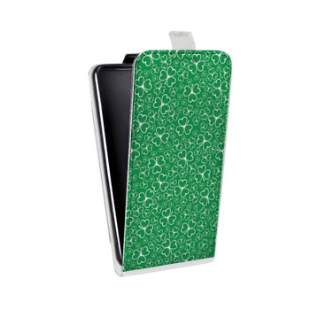 Дизайнерский вертикальный чехол-книжка для LG K7 Клеверные шаблоны (на заказ)