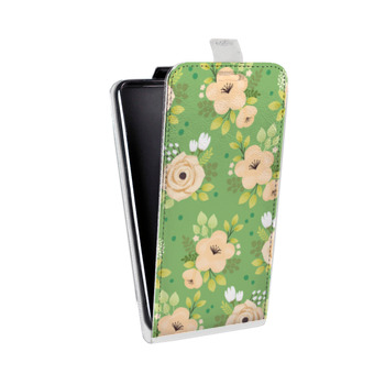 Дизайнерский вертикальный чехол-книжка для Iphone Xs Max Причудливые цветы (на заказ)