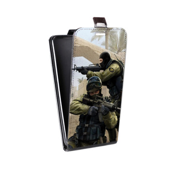 Дизайнерский вертикальный чехол-книжка для Iphone 7 Counter-strike (на заказ)