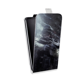 Дизайнерский вертикальный чехол-книжка для Samsung Galaxy Alpha Counter-strike (на заказ)