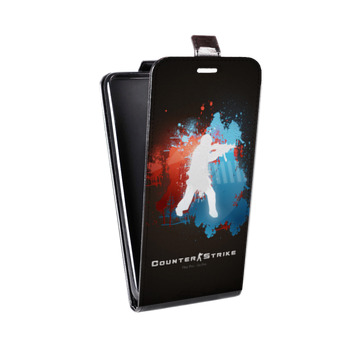 Дизайнерский вертикальный чехол-книжка для Huawei Ascend G700 Counter-strike (на заказ)