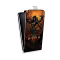 Дизайнерский вертикальный чехол-книжка для HTC Desire 400 Diablo