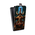 Дизайнерский вертикальный чехол-книжка для HTC Desire 200 Diablo