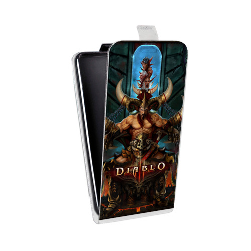 Дизайнерский вертикальный чехол-книжка для Motorola Moto E7 Plus Diablo