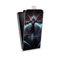 Дизайнерский вертикальный чехол-книжка для HTC Desire 400 Diablo