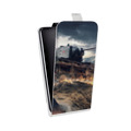 Дизайнерский вертикальный чехол-книжка для LG K4 Танки