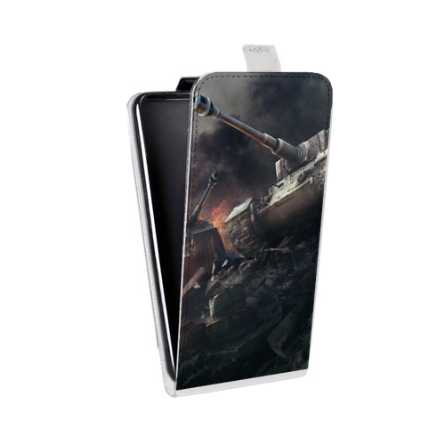 Дизайнерский вертикальный чехол-книжка для HTC Desire 12 Танки