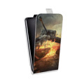 Дизайнерский вертикальный чехол-книжка для Xiaomi RedMi Note 4X Танки