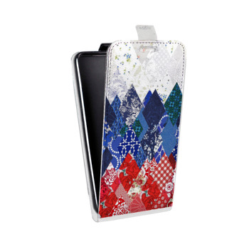 Дизайнерский вертикальный чехол-книжка для Samsung Galaxy J5 Российский флаг (на заказ)