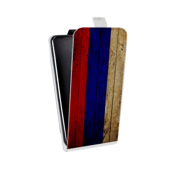 Дизайнерский вертикальный чехол-книжка для Samsung Galaxy A5 (2016) Российский флаг (на заказ)