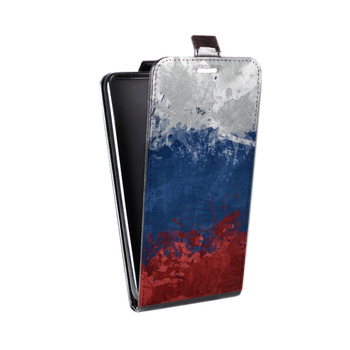 Дизайнерский вертикальный чехол-книжка для Iphone 7 Российский флаг (на заказ)