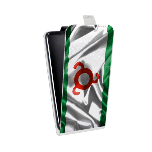 Дизайнерский вертикальный чехол-книжка для Alcatel 1C Флаг Ингушетии