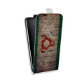 Дизайнерский вертикальный чехол-книжка для Alcatel 1C Флаг Ингушетии