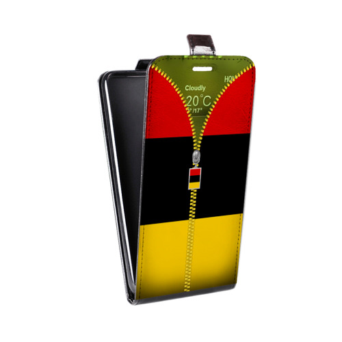 Дизайнерский вертикальный чехол-книжка для Alcatel A7 Флаг Германии