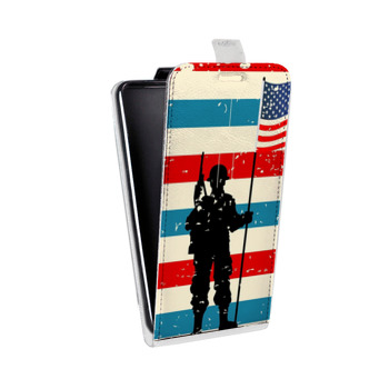 Дизайнерский вертикальный чехол-книжка для Sony Xperia E5 Флаг США (на заказ)