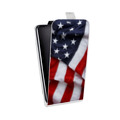 Дизайнерский вертикальный чехол-книжка для Samsung Galaxy Core Prime Флаг США