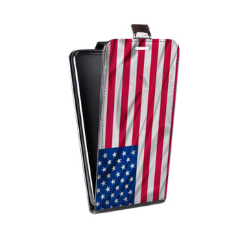 Дизайнерский вертикальный чехол-книжка для Huawei P9 Lite Флаг США (на заказ)