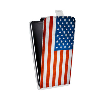 Дизайнерский вертикальный чехол-книжка для LG K7 Флаг США (на заказ)