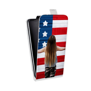 Дизайнерский вертикальный чехол-книжка для HTC Desire V Флаг США (на заказ)