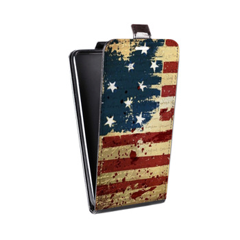 Дизайнерский вертикальный чехол-книжка для Huawei P9 Lite Флаг США (на заказ)