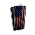 Дизайнерский вертикальный чехол-книжка для Alcatel 1C Флаг США