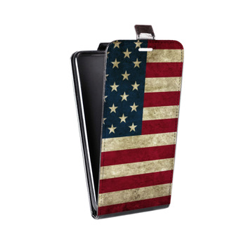 Дизайнерский вертикальный чехол-книжка для Iphone 7 Флаг США (на заказ)
