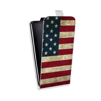 Дизайнерский вертикальный чехол-книжка для Iphone 5s Флаг США (на заказ)